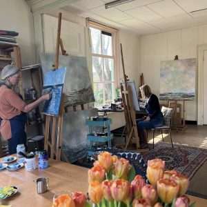 Cursus (zee)lucht schilderen in het Abbehuisje
