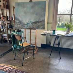 Zeelucht schilderij door Carolien van Oijen ter inspiratie voor de Cursus Zeelucht in Het Abbehuisje
