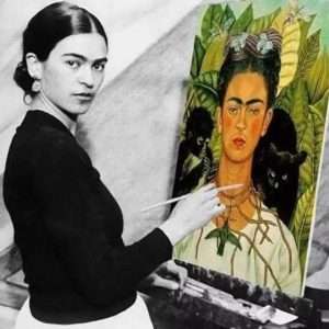 Frida Kahlo aan het werk